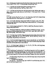 Bài tập Hóa học - Phần Nhận biết